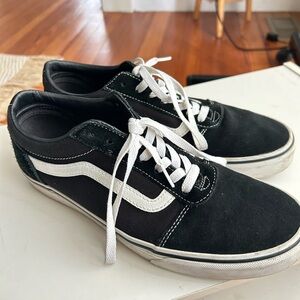 Vans Black & White Low-Top Skate Sneakers